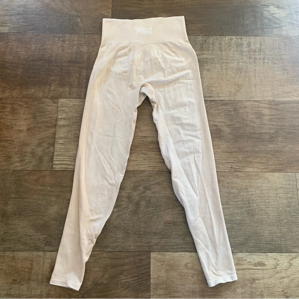 Victoria’s Secret PINK cream leggings high rise seamless - Picture 11 of 11